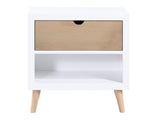 Asker White/Natural Nightstand - Ornate Home