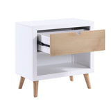 Asker White/Natural Nightstand - Ornate Home