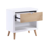 Asker White/Natural Nightstand - Ornate Home