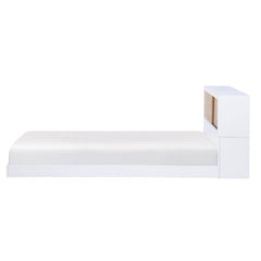 Asker White Twin Bookcase Bed - Ornate Home