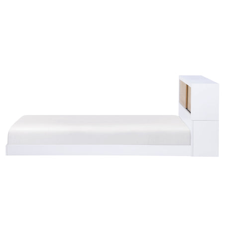 Asker White Twin Bookcase Bed - Ornate Home