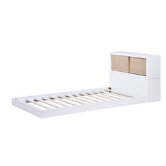 Asker White Twin Bookcase Bed - Ornate Home