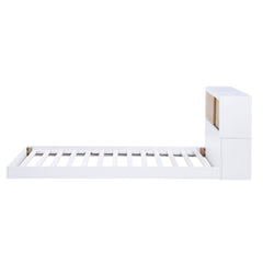 Asker White Twin Bookcase Bed - Ornate Home