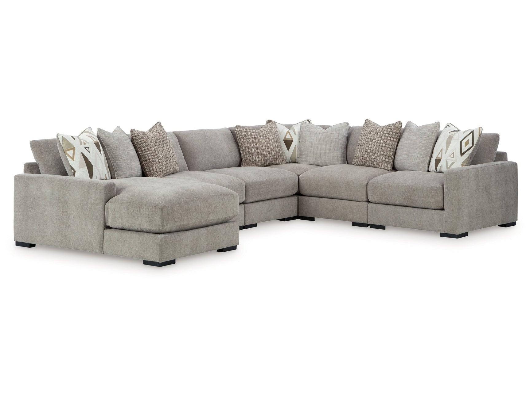 Aslan Court Flax 6-Piece Sectional with Chaise - Ornate Home