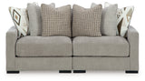 Aslan Court Pebble 2-Piece Loveseat Sectional (Online Special Price) - Ornate Home