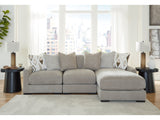 Aslan Court Pebble 3-Piece Sofa Sectional with RAF Chaise - Ornate Home
