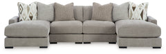 Aslan Court Pebble 4-Piece Sofa Pit Sectional - Ornate Home