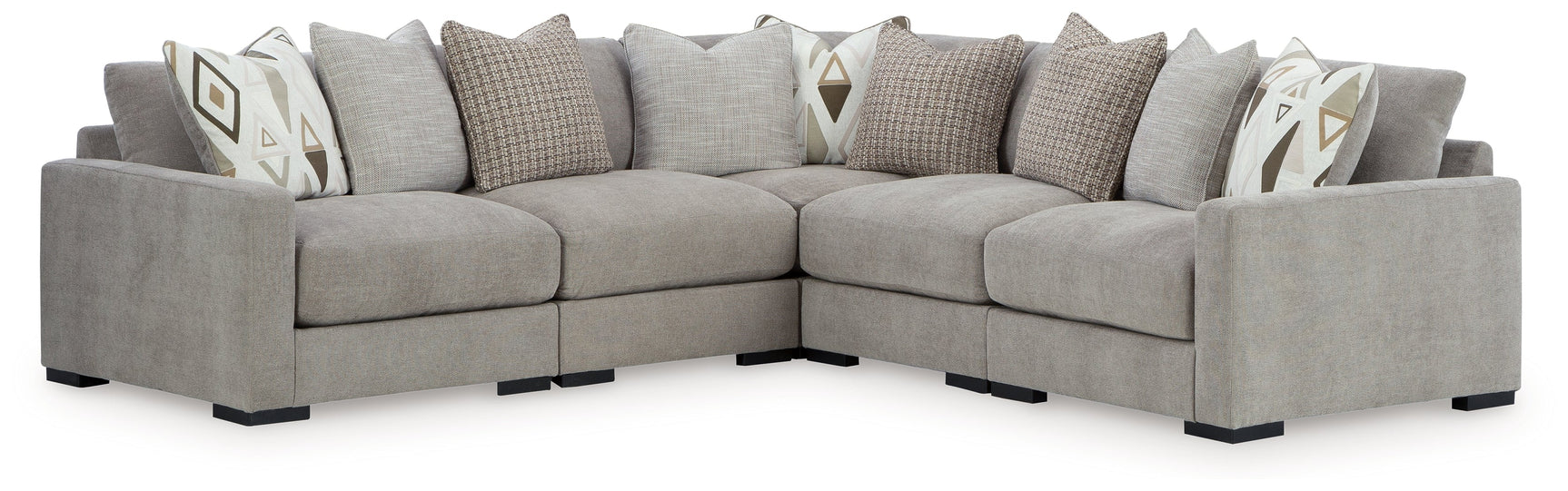 Aslan Court Pebble 5-Piece Sectional - Ornate Home