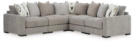 Aslan Court Pebble 5-Piece Sectional - Ornate Home
