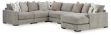 Aslan Court Pebble 6-Piece Sectional with Chaise (Online Special Price) - Ornate Home