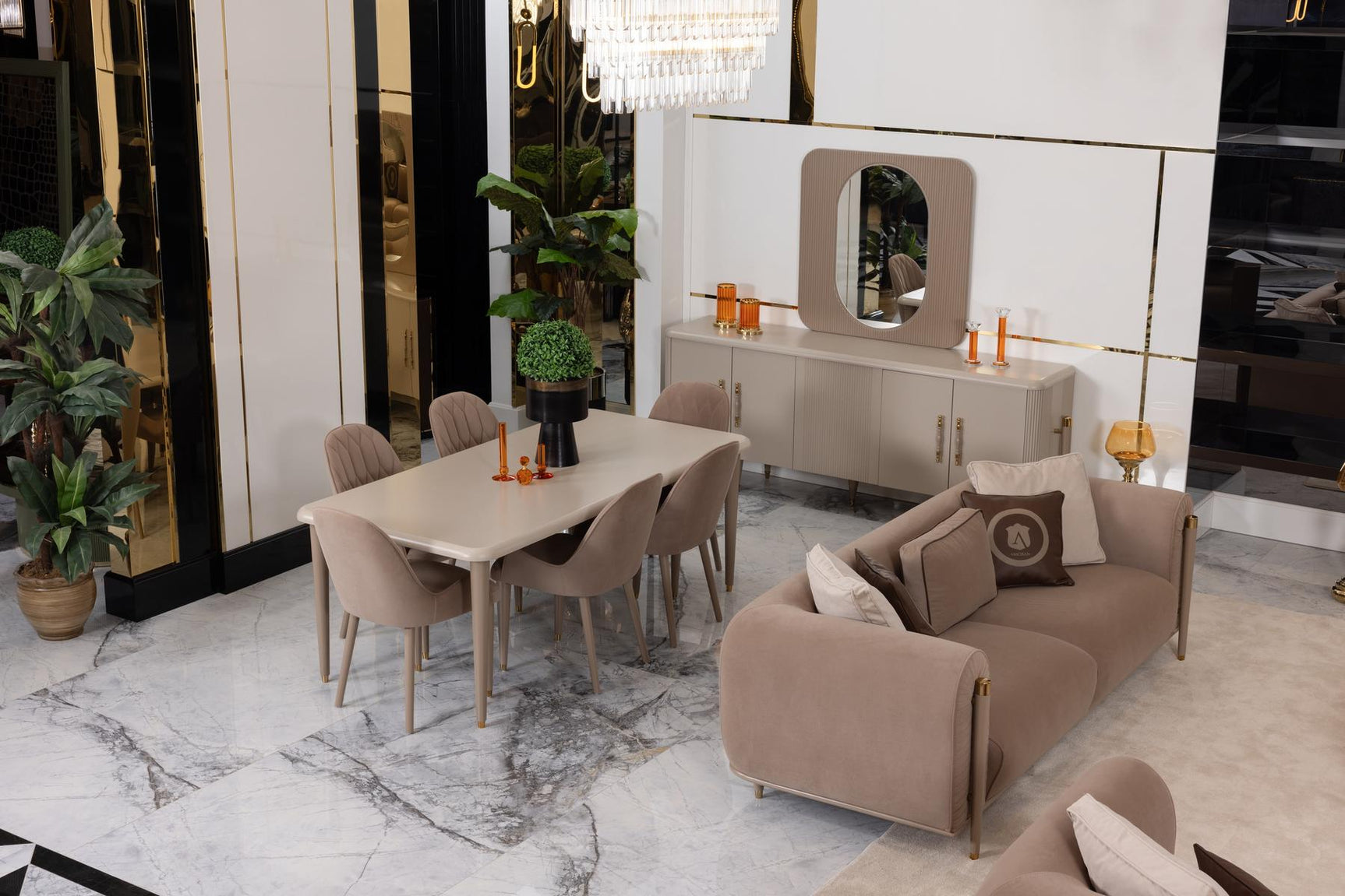 Asos Beige Dining Table - Ornate Home