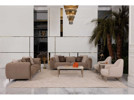 Asos Brown/Beige Living Room Set - Ornate Home