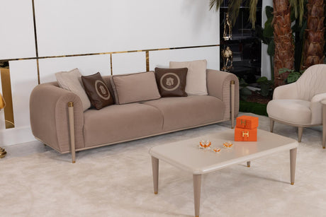Asos Brown/Beige Living Room Set - Ornate Home