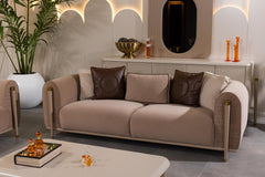 Asos Brown/Beige Living Room Set - Ornate Home