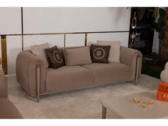 Asos Brown/Beige Living Room Set - Ornate Home
