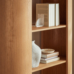 Aspect Natural 74 Inch Curved 4 Tier Bookshelf - Ornate Home