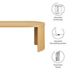 Aspect Oak Oval Wood Coffee Table - Ornate Home