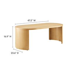 Aspect Oak Oval Wood Coffee Table - Ornate Home