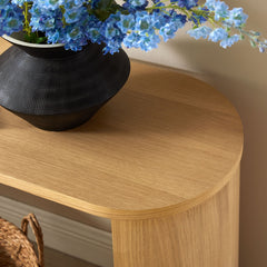 Aspect Oak Oval Wood Entryway Console Table - Ornate Home