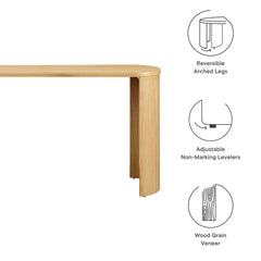 Aspect Oak Oval Wood Entryway Console Table - Ornate Home