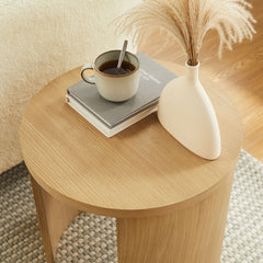 Aspect Oak Round Wood End Table - Ornate Home