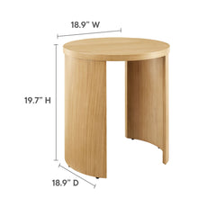 Aspect Oak Round Wood End Table - Ornate Home
