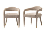 Aspen Dining Armchairs in Gold Dust (set of 2) - Ornate Home