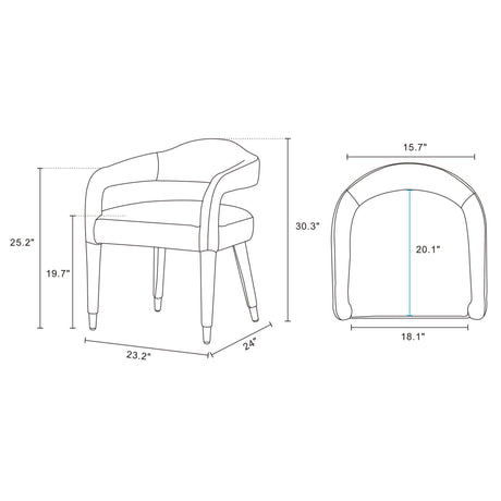 Aspen Dining Armchairs in Gold Dust (set of 2) - Ornate Home