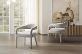 Aspen Dining Armchairs in Silver Lining (set of 2) - Ornate Home