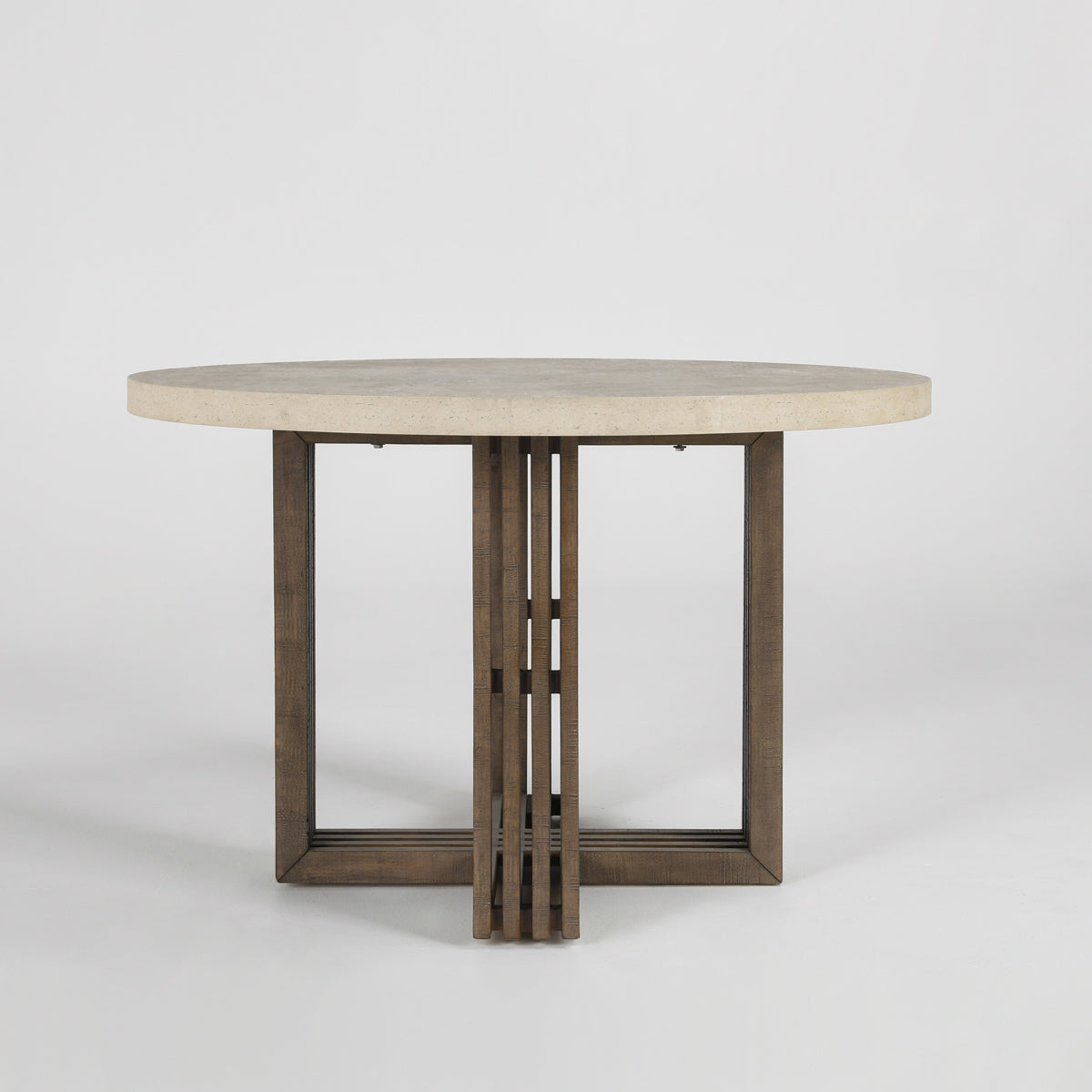 Aspen Distressed Brown/Weathered Chalk Dining Table - Ornate Home