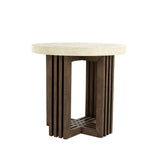 Aspen Distressed Brown/Weathered Chalk End Table - Ornate Home