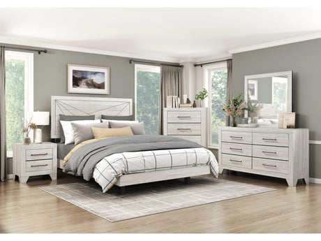 Aspen Dusty Gray Oak 4-Piece Queen Bedroom Set - Ornate Home