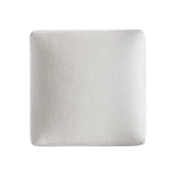 Aspen White/Cream Leather Ottoman - Ornate Home