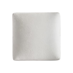 Aspen White/Cream Leather Ottoman - Ornate Home