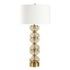 Assemble Brass/Brown Half-Sphere Table Lamp - Ornate Home
