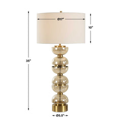 Assemble Brass/Brown Half-Sphere Table Lamp - Ornate Home