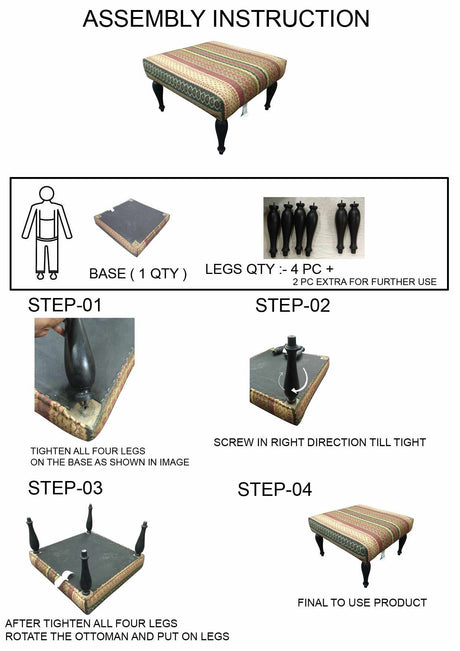 Astaffort Traditional Ottoman - Ornate Home