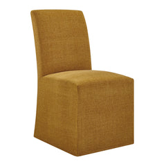 Aster Copper Slub Weave Fabric Slipcovered Dining Chairs (Set of 2) - Ornate Home
