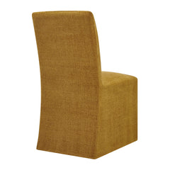 Aster Copper Slub Weave Fabric Slipcovered Dining Chairs (Set of 2) - Ornate Home