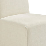 Aster Ecru Slub Weave Fabric Slipcovered Dining Chairs (Set of 2) - Ornate Home