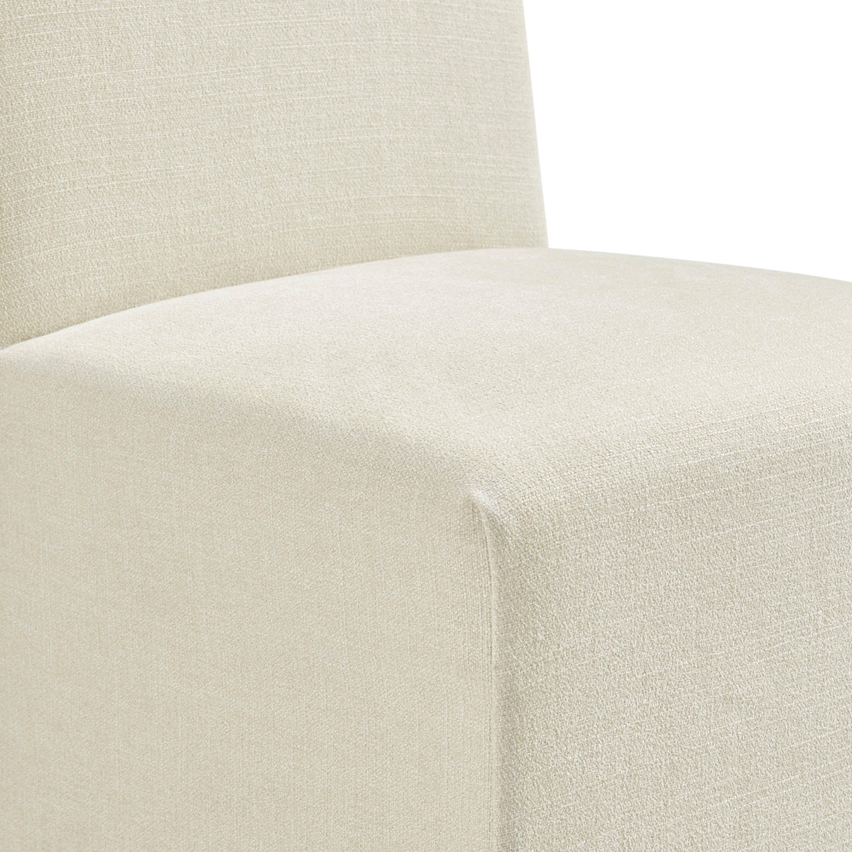 Aster Ecru Slub Weave Fabric Slipcovered Dining Chairs (Set of 2) - Ornate Home