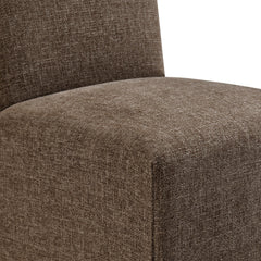 Aster Mocha Slub Weave Fabric Slipcovered Dining Chairs (Set of 2) - Ornate Home
