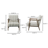 Aster Pebbled Beige Accent Chair - Ornate Home