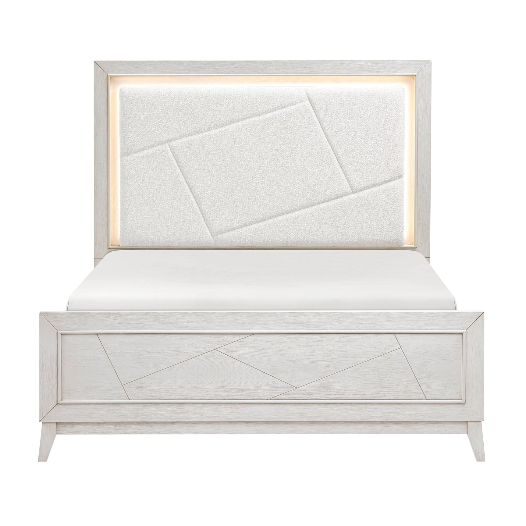 Asteria Antique White Eastern King Bed - Ornate Home