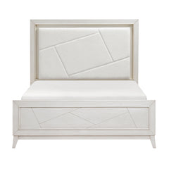 Asteria Antique White/Ivory 5-Piece Queen Bedroom Set - Ornate Home