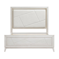 Asteria Antique White/Ivory 5-Piece Queen Bedroom Set - Ornate Home