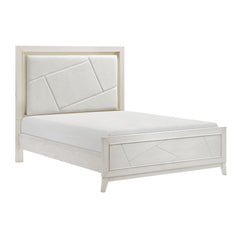 Asteria Antique White/Ivory 5-Piece Queen Bedroom Set - Ornate Home