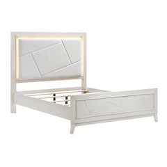 Asteria Antique White Queen Bed - Ornate Home