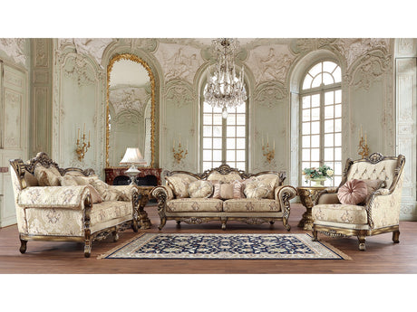 Asteria Bronze 3pc Living Room Set  / HD-506 - Ornate Home
