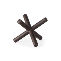Astericks Brown Small Metal Decor Object - Ornate Home